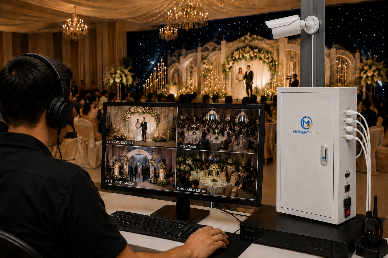 Monitoring event wedding oleh Moment View