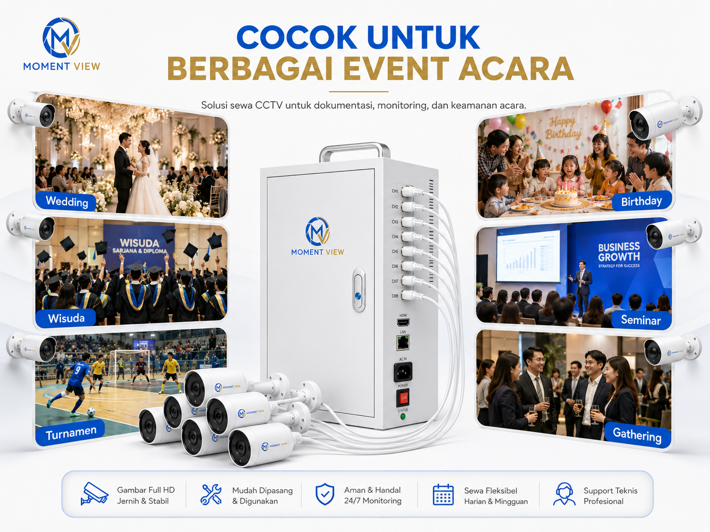 Solusi CCTV untuk berbagai event oleh Moment View